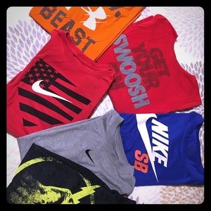 Lot of Boy’s Nike and Armour T-Shirts